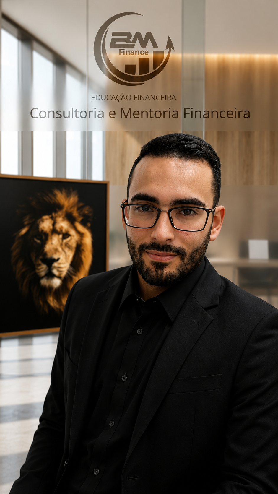Bruno Marcondes, Educador Financeiro da BM Finance, em seu escritório